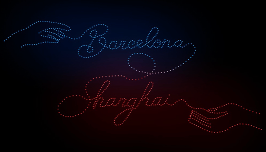 Un espectáculo de drones ilumina el cielo en celebración del 25º aniversario del hermanamiento entre Shanghai y Barcelona.png