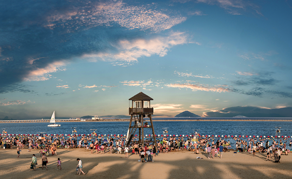 Paranámica de la Playa de la Ciudad de Jinshan.jpg
