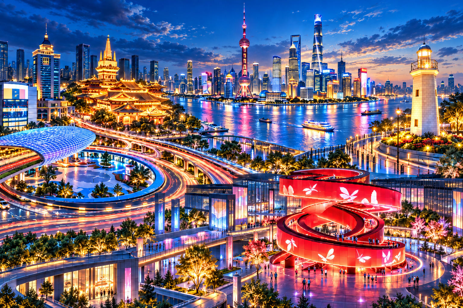Guía del festival de luces de Shanghai: parques, zonas ribereñas y más