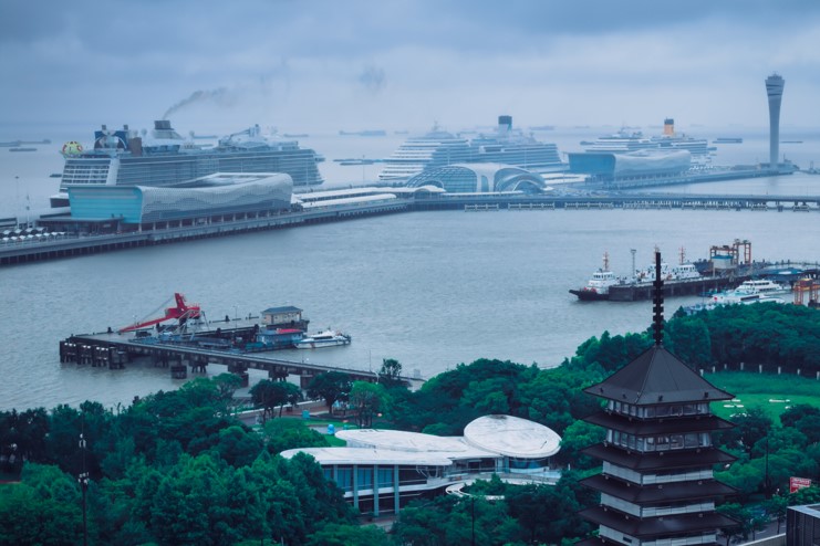 La terminal de cruceros de Wusongkou bate récord de pasajeros en un solo día