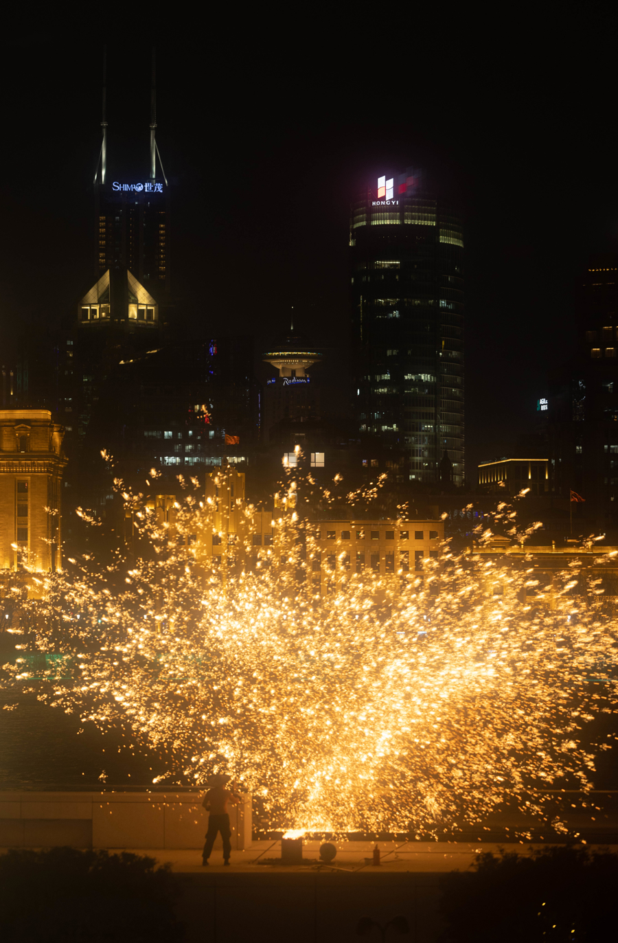 El arte de las flores de hierro, patrimonio cultural inmaterial de Chongqing, deslumbra al público en Shanghai..jpg