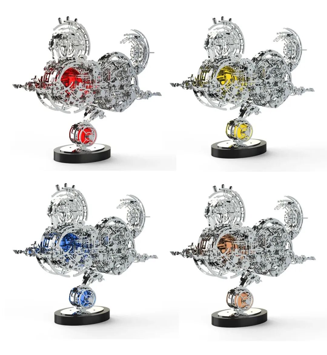 Caballos mecánicos creados por el artista Xia Hang.jpg