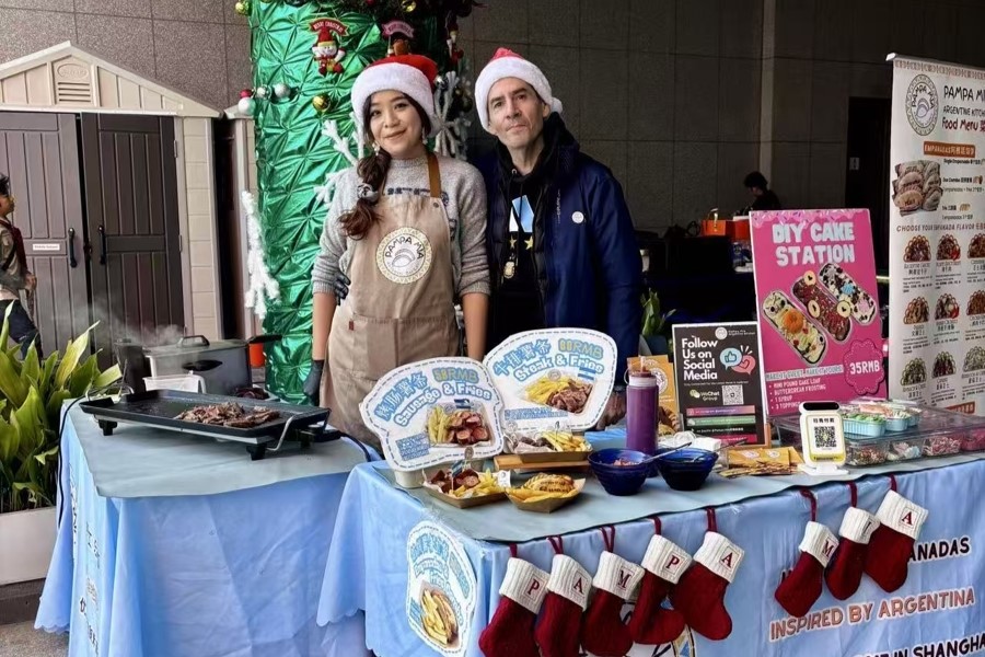 Pareja intercultural trae el sabor argentino a Shanghai