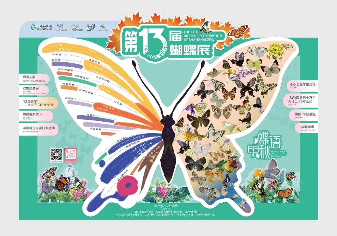 Cartel de la 13ª Exposición de Mariposas en el Zoológico de Shanghai..png