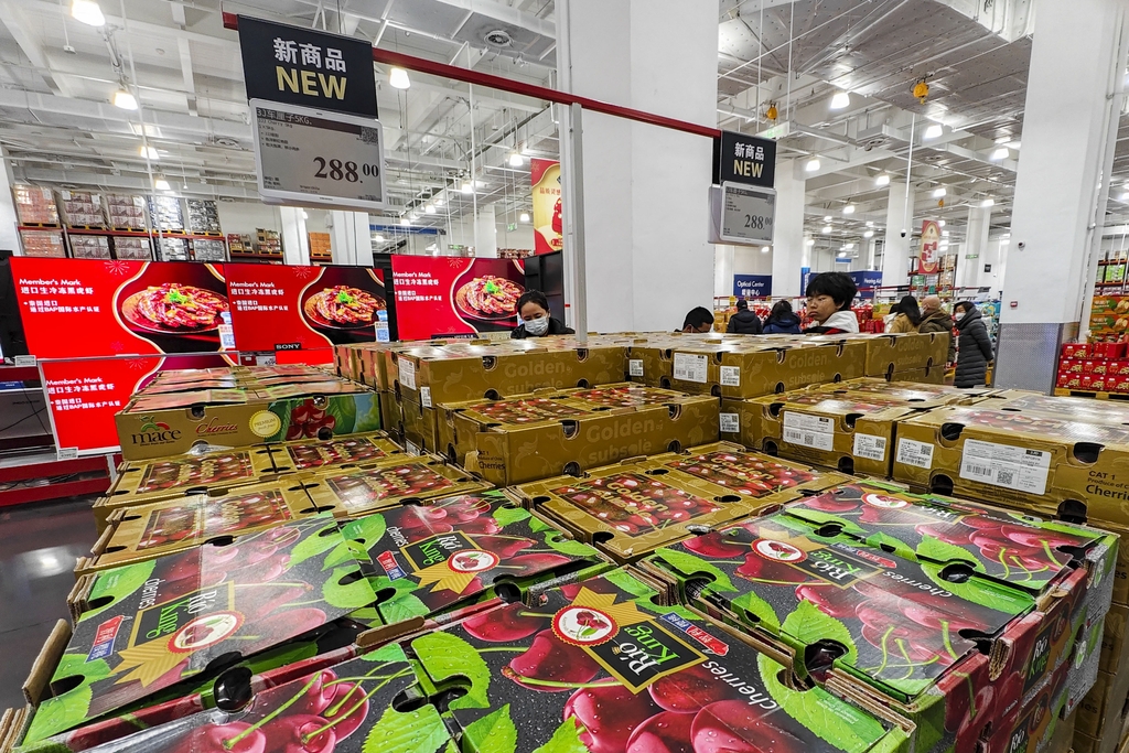 Cerezas chilenas en un supermercado en Shanghai, el 17 de enero de 2025.jpg